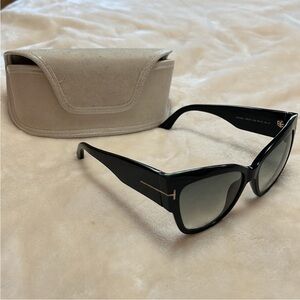 Tom Ford Black Sunglasses with Gold Accents